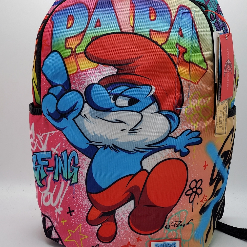 Sprayground x The Smurfs Papa on the run Backpack New. - Picture 2 of 9